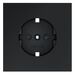 Накладка для розетки с заземлением и защитными шторками S70 (графит) / Voltum VLS000707