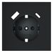 Накладка для розетки с заземлением и защитными шторками, с USB A+C S70 (графит) / Voltum VLS001007