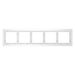 Рамка стеклянная на 5 постов S70 (белый,матовый,стекло) / Voltum VLS110502