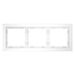 Рамка стеклянная на 3 поста S70 (белый,матовый,стекло) / Voltum VLS110302
