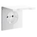 Накладка для розетки с заземлением, защитными шторками и крышкой S70 (белый глянцевый) / Voltum VLS000801