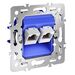 Механизм розетки компьютерной двойной RJ45+RJ45 кат.6, S70 / Voltum VLS0602M