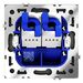 Розетка компьютерная двойная RJ45+RJ45 кат.6 S70 (черный матовый) / Voltum VLS060208
