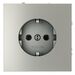 Розетка с заземлением S70 (сталь) / Voltum VLS040105