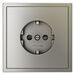 Розетка с заземлением и защитными шторками S70 (шелк) / Voltum VLS040204
