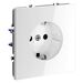 Розетка с заземлением S70 (белый глянцевый) / Voltum VLS040101