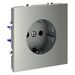Розетка с заземлением S70 (сталь) / Voltum VLS040105