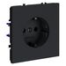 Розетка с заземлением S70 (графит) / Voltum VLS040107