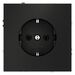 Розетка с заземлением S70 (черный матовый) / Voltum VLS040108
