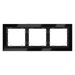Рамка стеклянная на 3 поста S70 (черный,стекло) / Voltum VLS110308